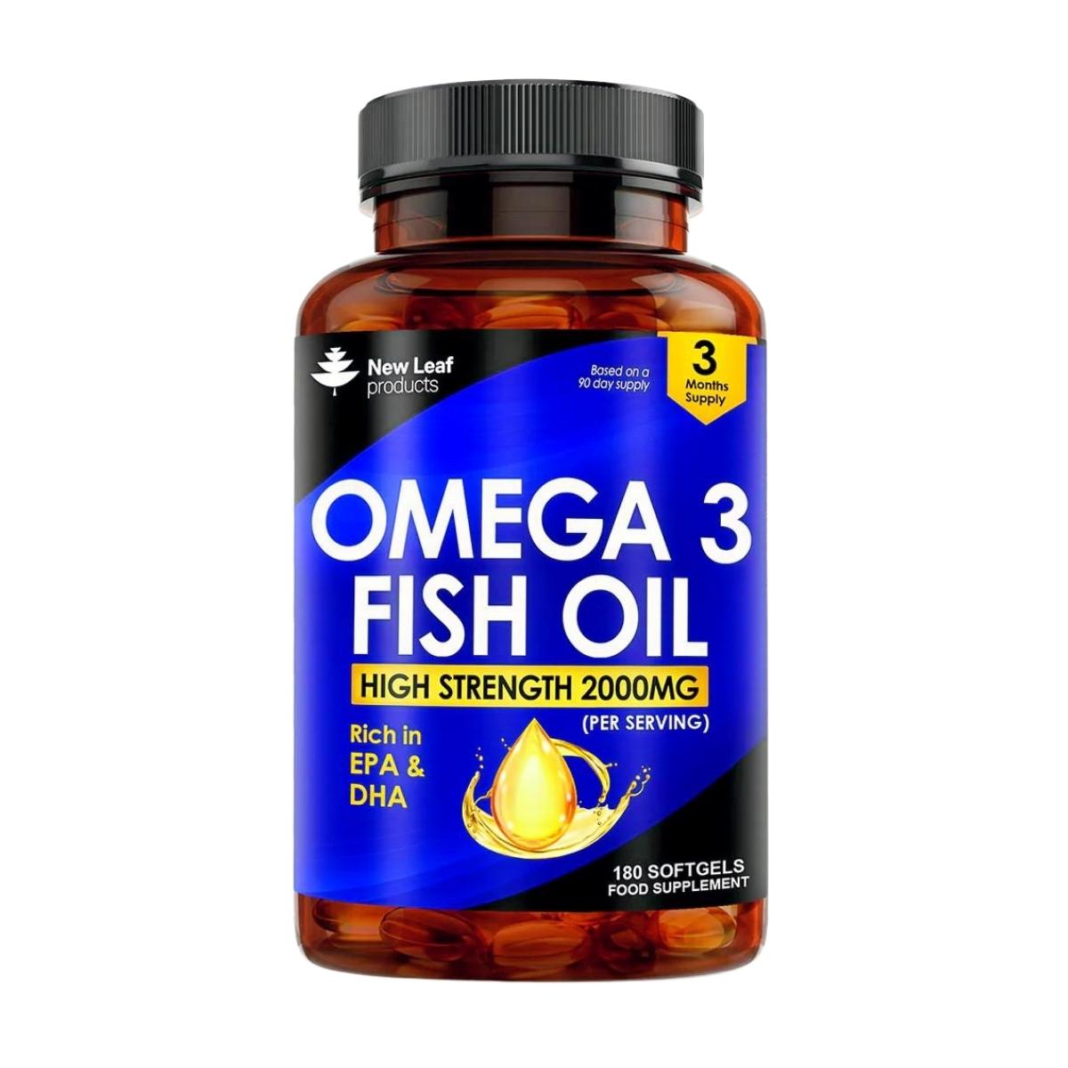 OMEGA 3 FISKEOLJE - 180 KAPSLER